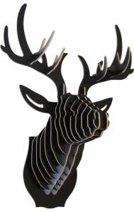 Hjort i sort Vægdekoration