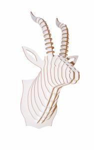Antilope i hvid Vægdekoration