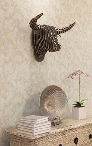 Tyr i sort Vægdekoration