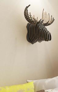 Elg i sort Vægdekoration